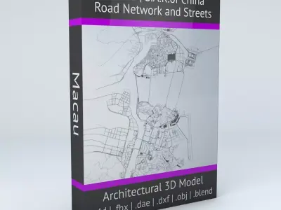 Macau Road Network and Streets 3D model