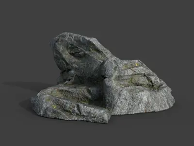Cliff Rock 2-3 Low-poly 3D model