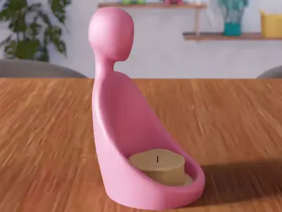 Tea Light Holder Woman - 313 3D print model