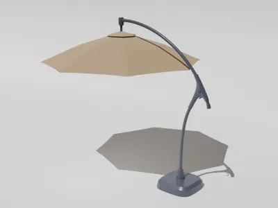 cantilever patio umbrella 3D model