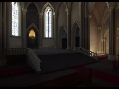 Church Low-poly 3D model