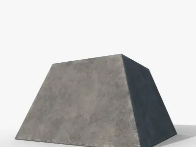 Concrete pyramid Free low-poly 3D model