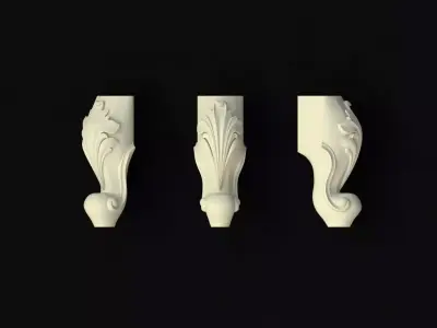 leg High quality 3d models for processing on a cnc machine  3D model 14