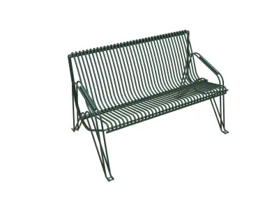 OUTDOOR ROD BENCH 3D model