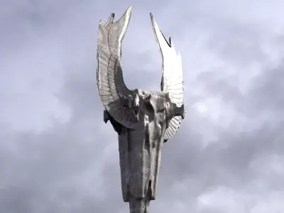 Floating Angel monolith 2 3D model