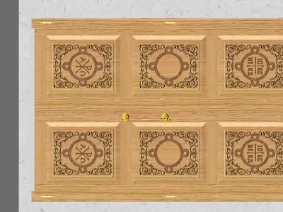 wood door 3D model
