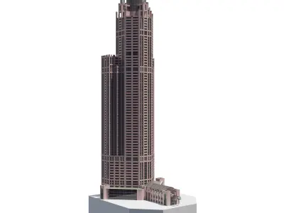 Chicago Building lowpoly Low-poly 3D model