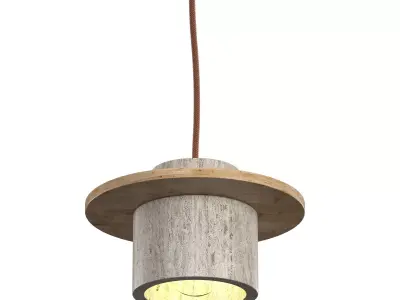 Elindra Nordic Travertine Pendant 3D model