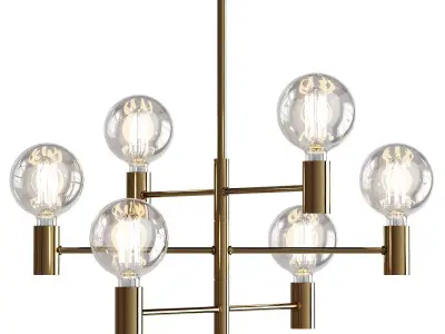 Helix Chandelier Gold 3D model purchase