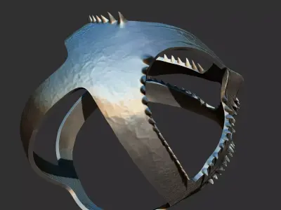 Stylized Sci Fi Skull Mask 3D Printable Helmet 3D print model