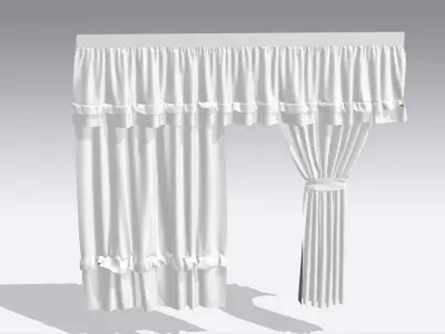 Curtain Low-poly 3D model