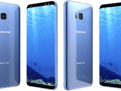 Samsung Galaxy S8 Plus Coral Blue 3D model