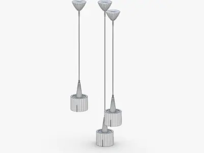 1491 - Chandelier Lamp Low-poly 3D model