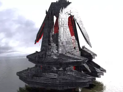 Sci-Fi Drake interceptor Ship 6  3D model