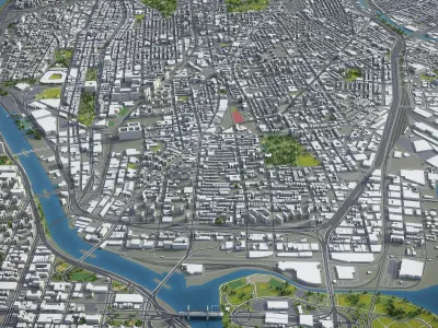  Bronx - New York Low-poly 3D model