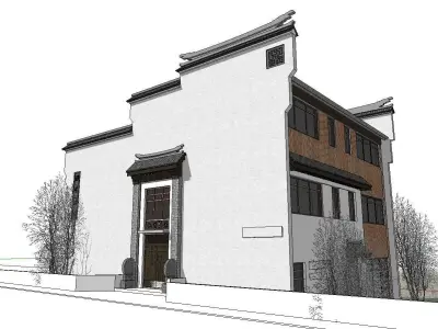 Bed and Breakfast - Huizhou architecture 3D model