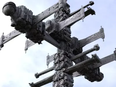 Alien satellite 2  3D model