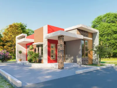 3D minimalist house 3D model