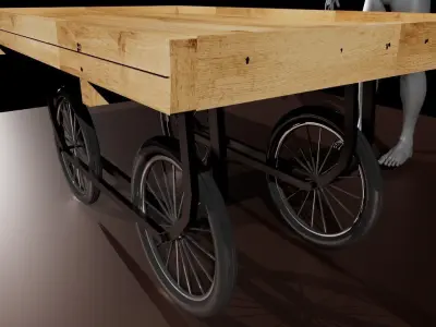 South Asian Street Food Cart Traditional Rehri  Thela   Low-poly 3D model