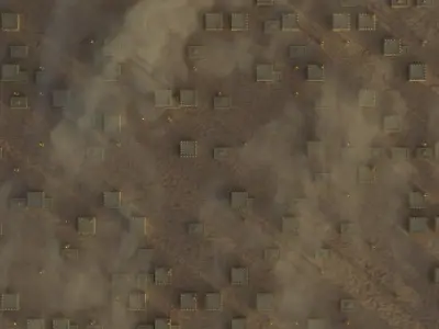 Animated VDB Dust Surface - 256 Frames - loopable 3D model