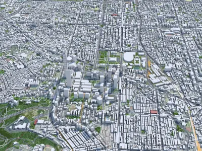 Taipei Downtown Taiwan Low-poly 3D model