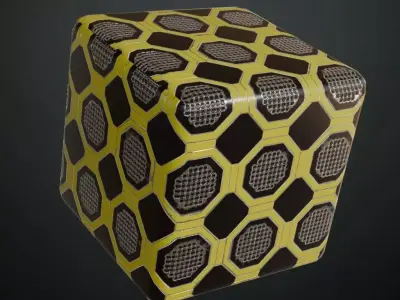 Yellow Metal Surface PBR Seamless Texture