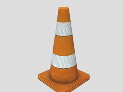 VLC Parking Cone Low-poly 3D model