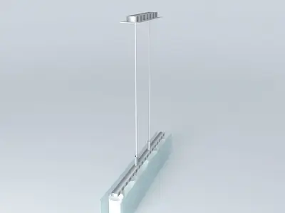 chandelier light fixture with two lights hanging from it Free 3D model