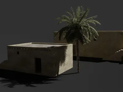 Ancient Judean set of houses  3D model
