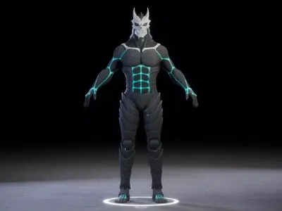 KAIJU No 8 Low-poly 3D model