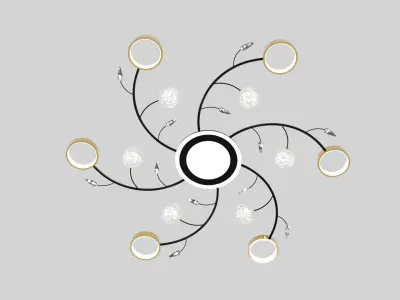 LED chandelier for the room 3D model