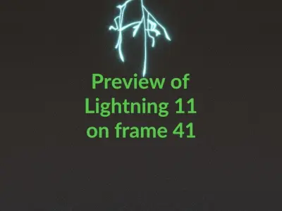 Animated Lightning v11 Low-poly 3D model