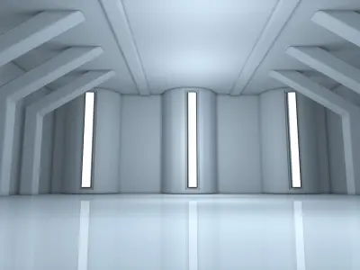 Sci Fi Room Low-poly 3D model 17