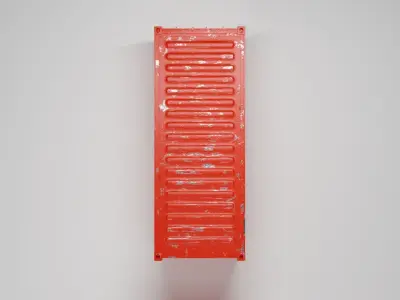 Red Shipping Container 3D model