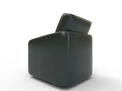 Aycel Wide Swivel Armchair 3D model