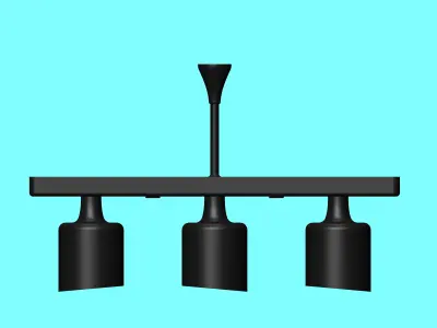 3 bar chandelier 3D print model