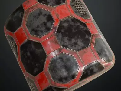 Red Metal Surface PBR Seamless Texture