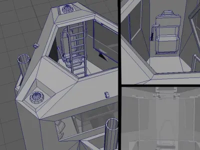 scifi ships 3D model