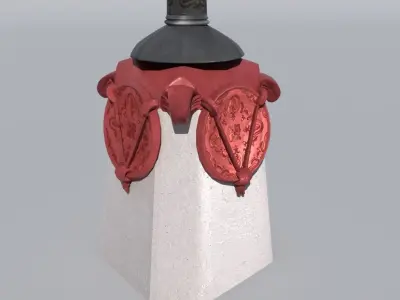 Lamp Post - Royal Light Gothic Street Light Low-poly 3D model