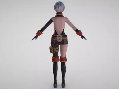 Reiko Or Lei - Bikini Zombie Slayers - Oneechanbara Origins Low-poly 3D model