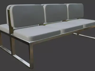 Waiting Bench  3D model