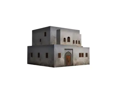 Middle Eastern Style Building - PBR Game Ready  Low-poly 3D model purchase