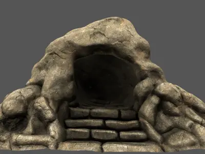 cave 01 Low-poly 3D model