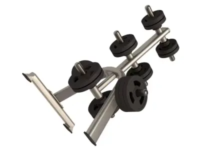 Weight Plates Rack 3D model
