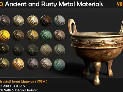 20 Materials Of Ancient Metal Containers 01 Texture