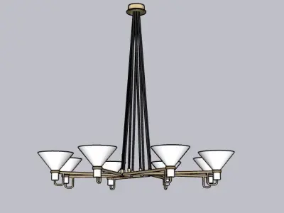Jonathan Browning Lauriston Circular Chandelier 3D model
