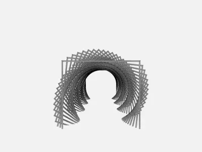 parametric pergola 3D model