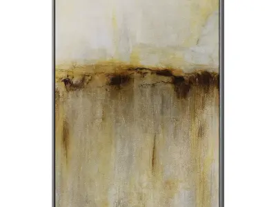 Set of 3 Abstract Paintings in Frames 3D model 131