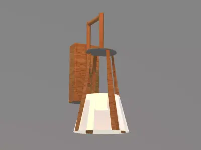 Modern Wall Sconce  Minimalist Wall Light Fixture  Low Poly Low-poly 3D model