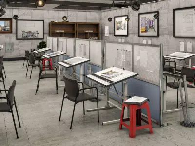 architectural class room 3D model